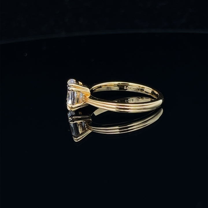 1 ctw double claw oval diamond engagement ring - valentshop.com