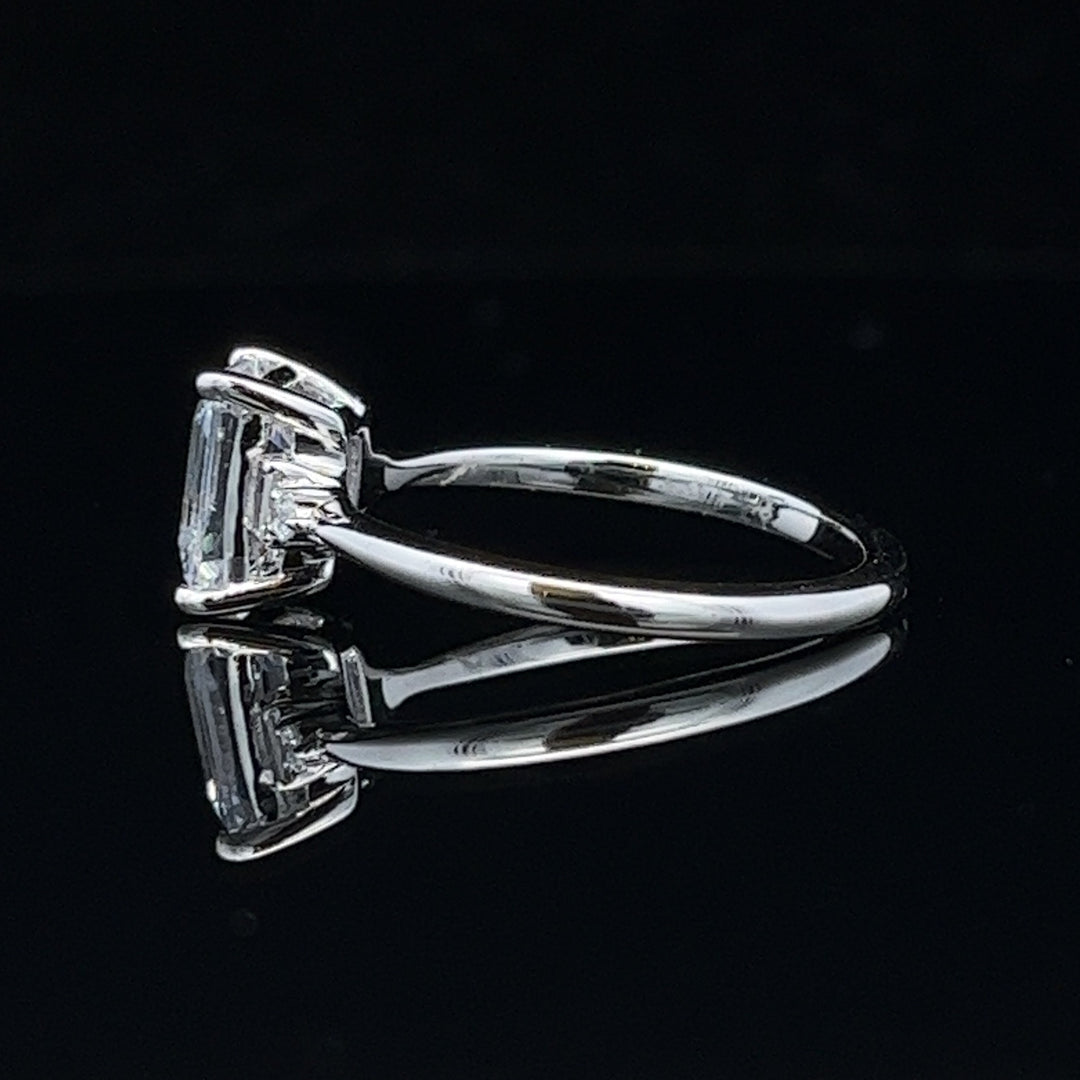 2 ctw emerald-cut diamond engagement ring - valentshop.com
