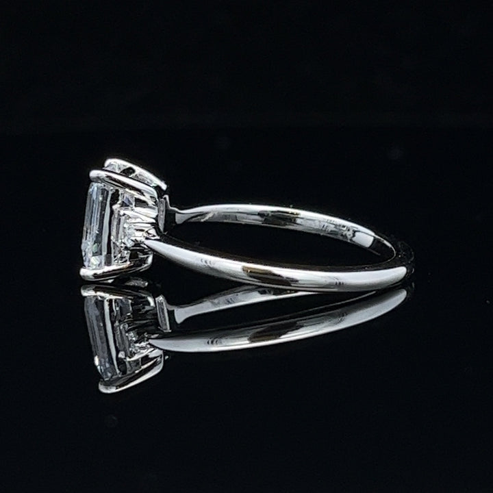 2 ctw emerald-cut diamond engagement ring - valentshop.com