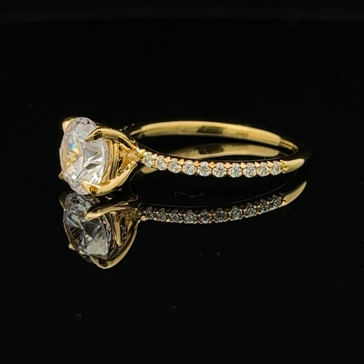1 1/2 ctw french-set round diamond engagement ring - valentshop.com