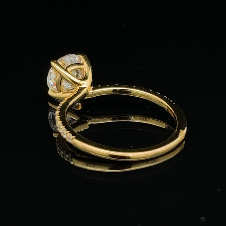 1 1/2 ctw french-set round diamond engagement ring - valentshop.com