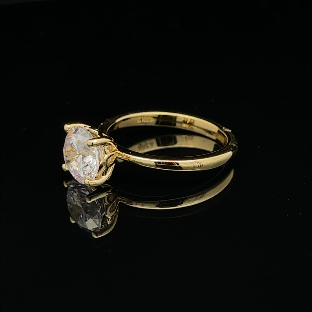 2 ctw floral solitaire round diamond engagement ring - valentshop.com