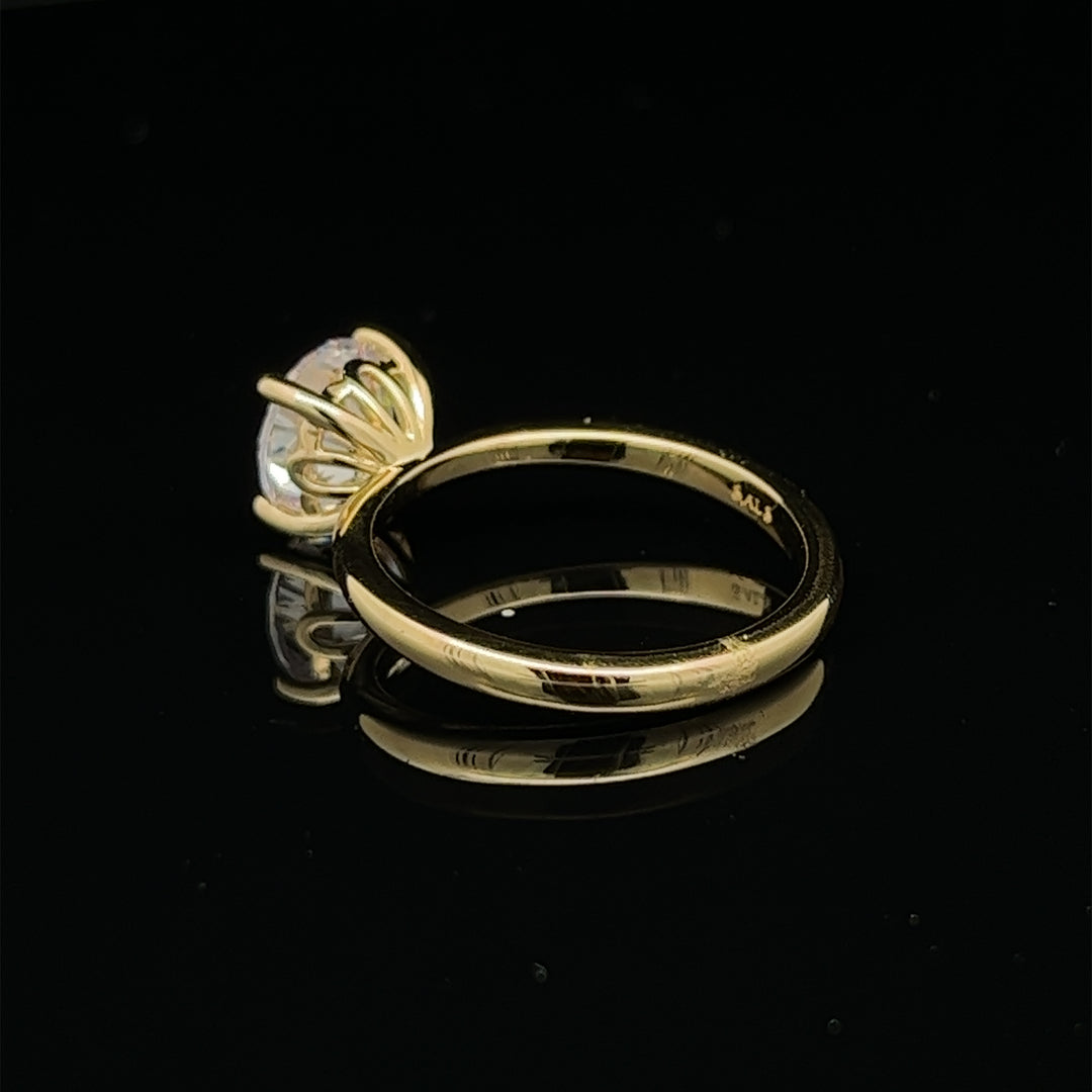 2 ctw floral solitaire round diamond engagement ring - valentshop.com