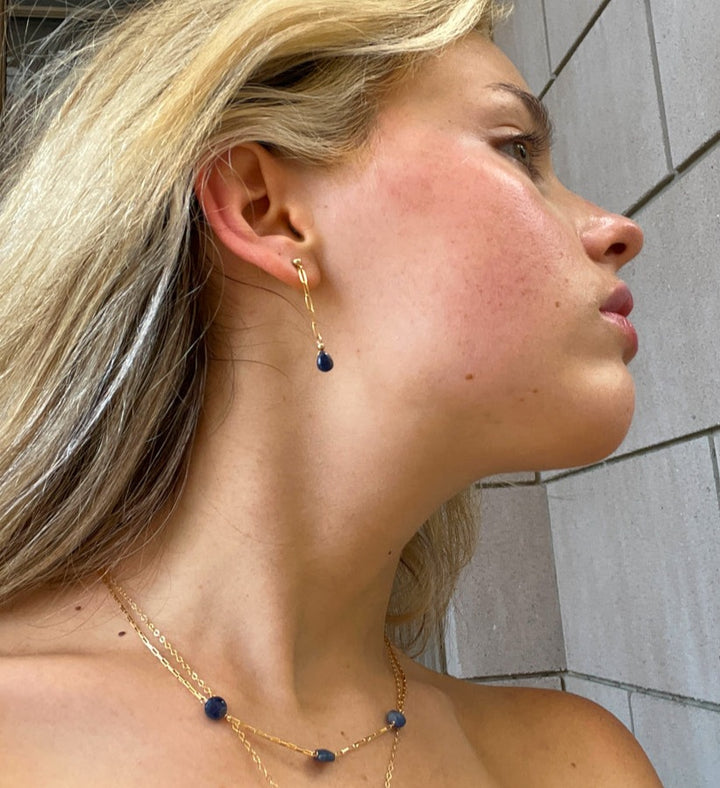 silk road - sapphire 3-station necklace - valentshop.com