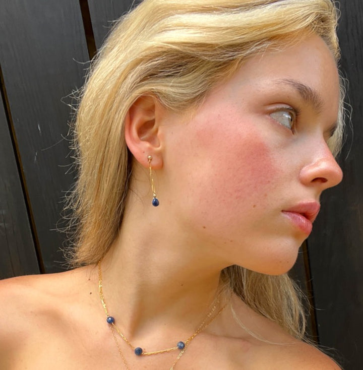 silk road - sapphire 3-station necklace - valentshop.com