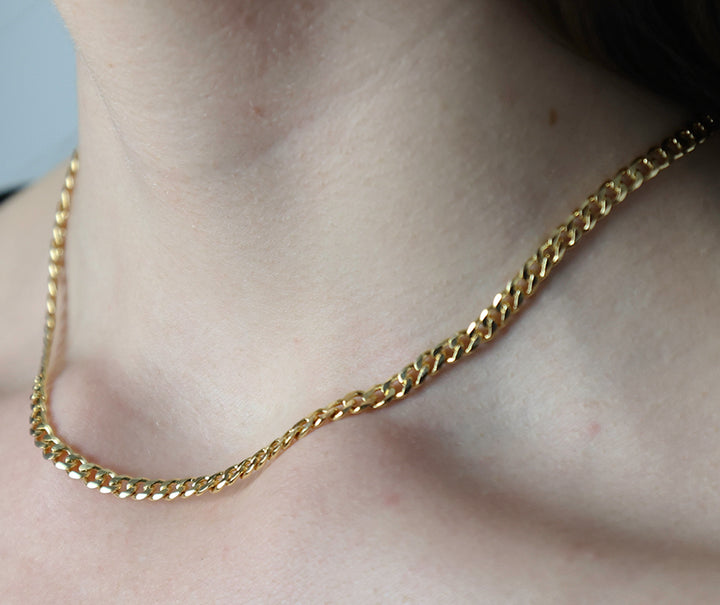 14K-gold-filled classic curb chain necklace - 16" - valentshop.com