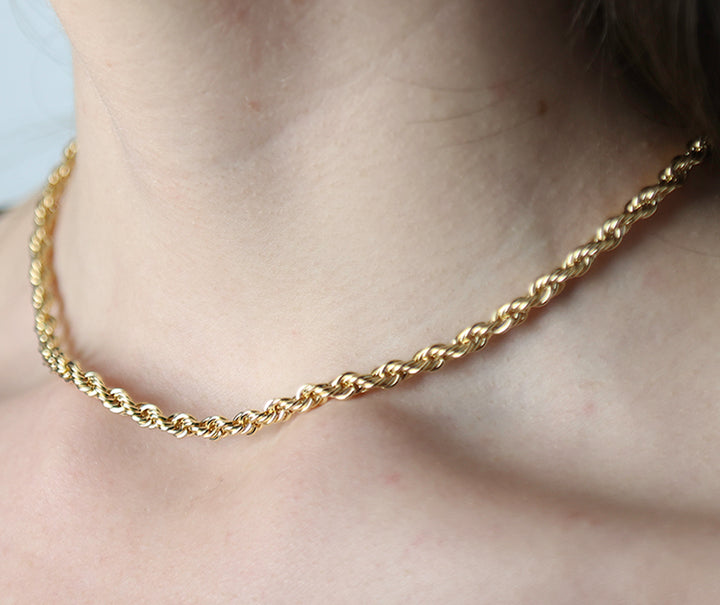 14K-gold-filled classic rope necklace - 16" - valentshop.com