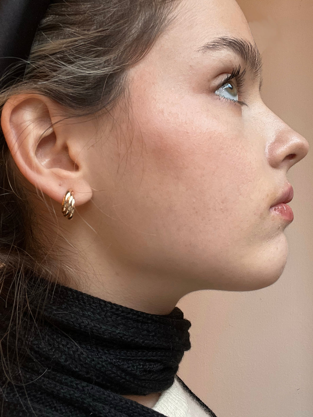 14K-gold-filled triple ring huggies - valentshop.com