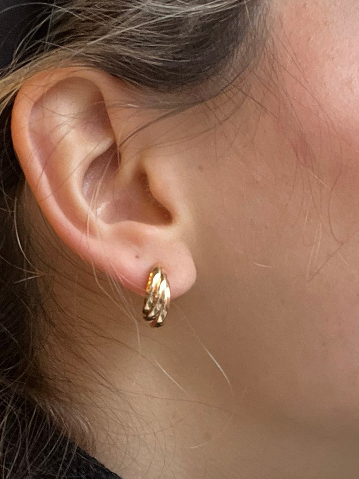 14K-gold-filled triple ring huggies - valentshop.com