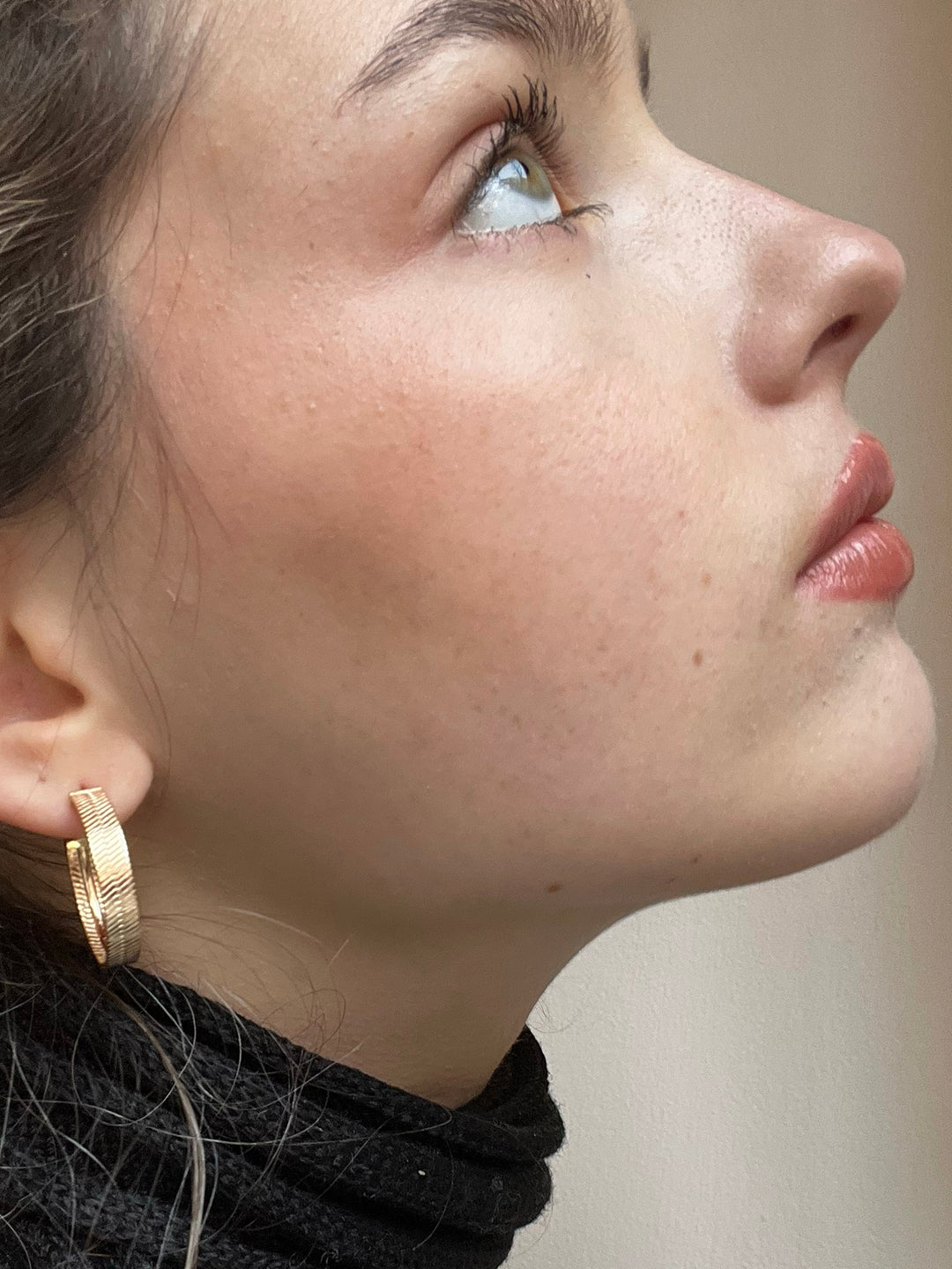 14K-gold-filled herringbone hoops - valentshop.com