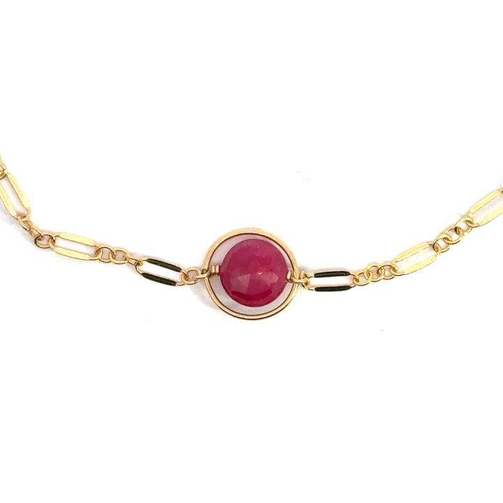 halo birthstone shimmer link bracelet - Valentshop Jewelry