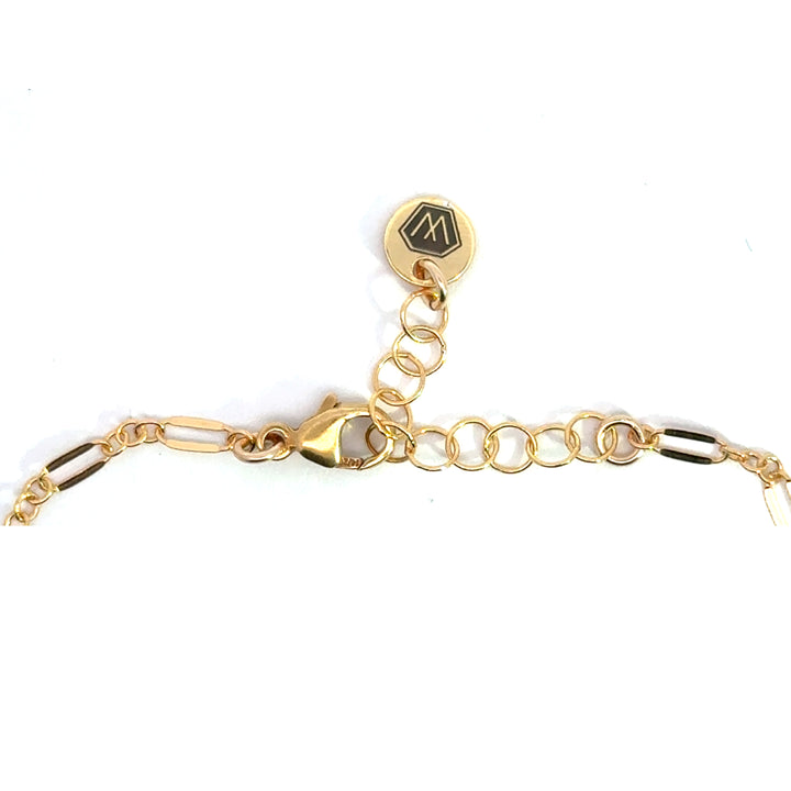 halo birthstone shimmer link bracelet - Valentshop Jewelry