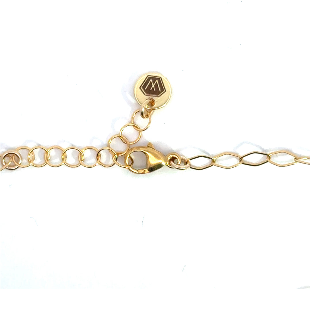 halo birthstone marquise link bracelet - Valentshop Jewelry
