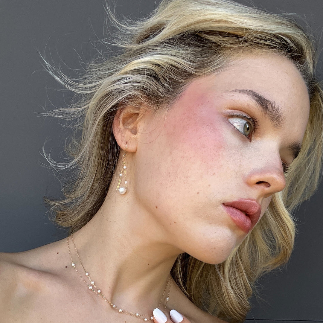 van luna - akoya pearl trapeze earrings - valentshop.com