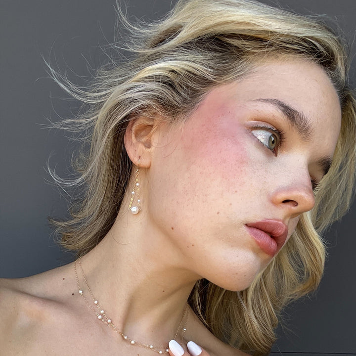 van luna - akoya pearl trapeze earrings - valentshop.com