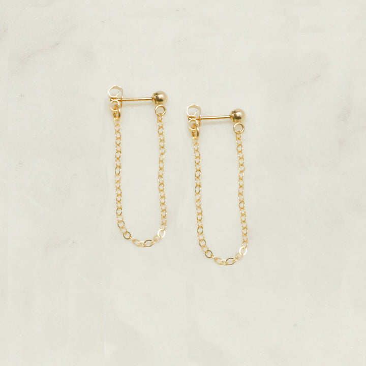 "front-to-back" chain earrings - classic cable - valentshop.com