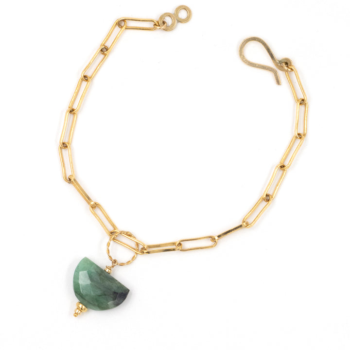 emerald mezzaluna bracelet - Valentshop Jewelry