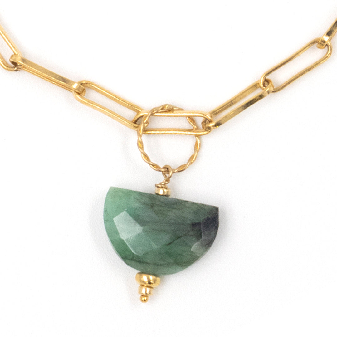 emerald mezzaluna bracelet - Valentshop Jewelry