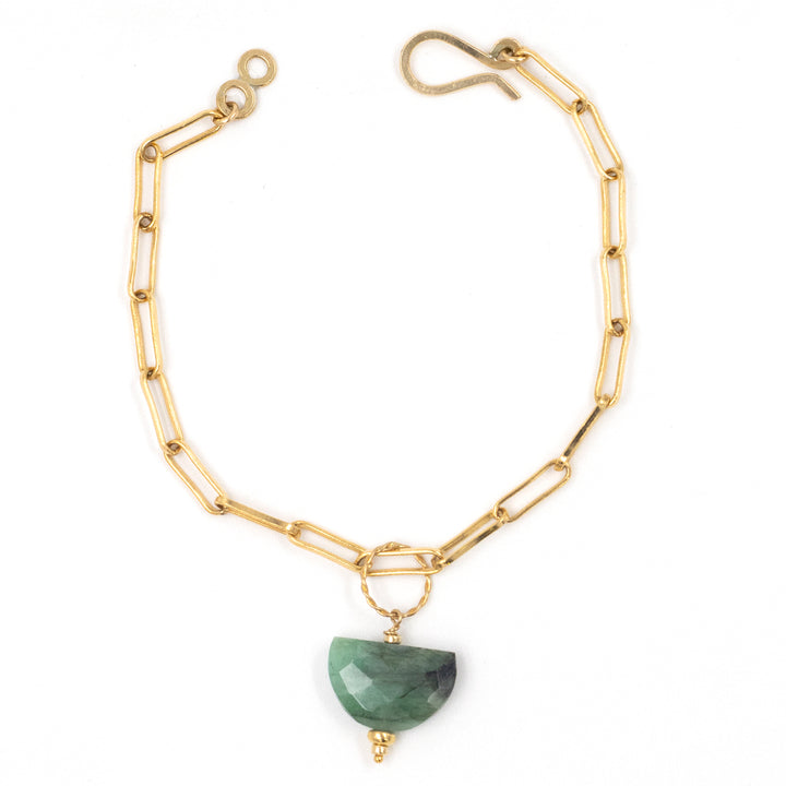 emerald mezzaluna bracelet - Valentshop Jewelry