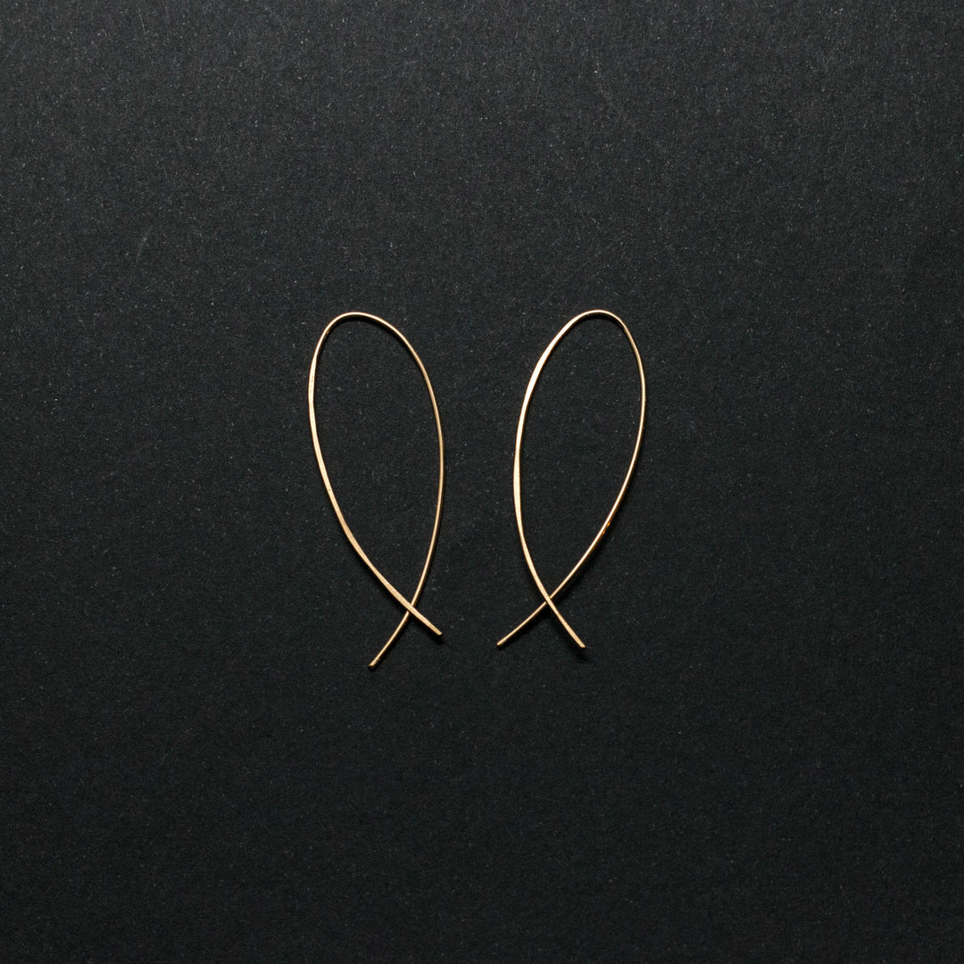 "lupa" - artisanal hammered hoops - valentshop.com