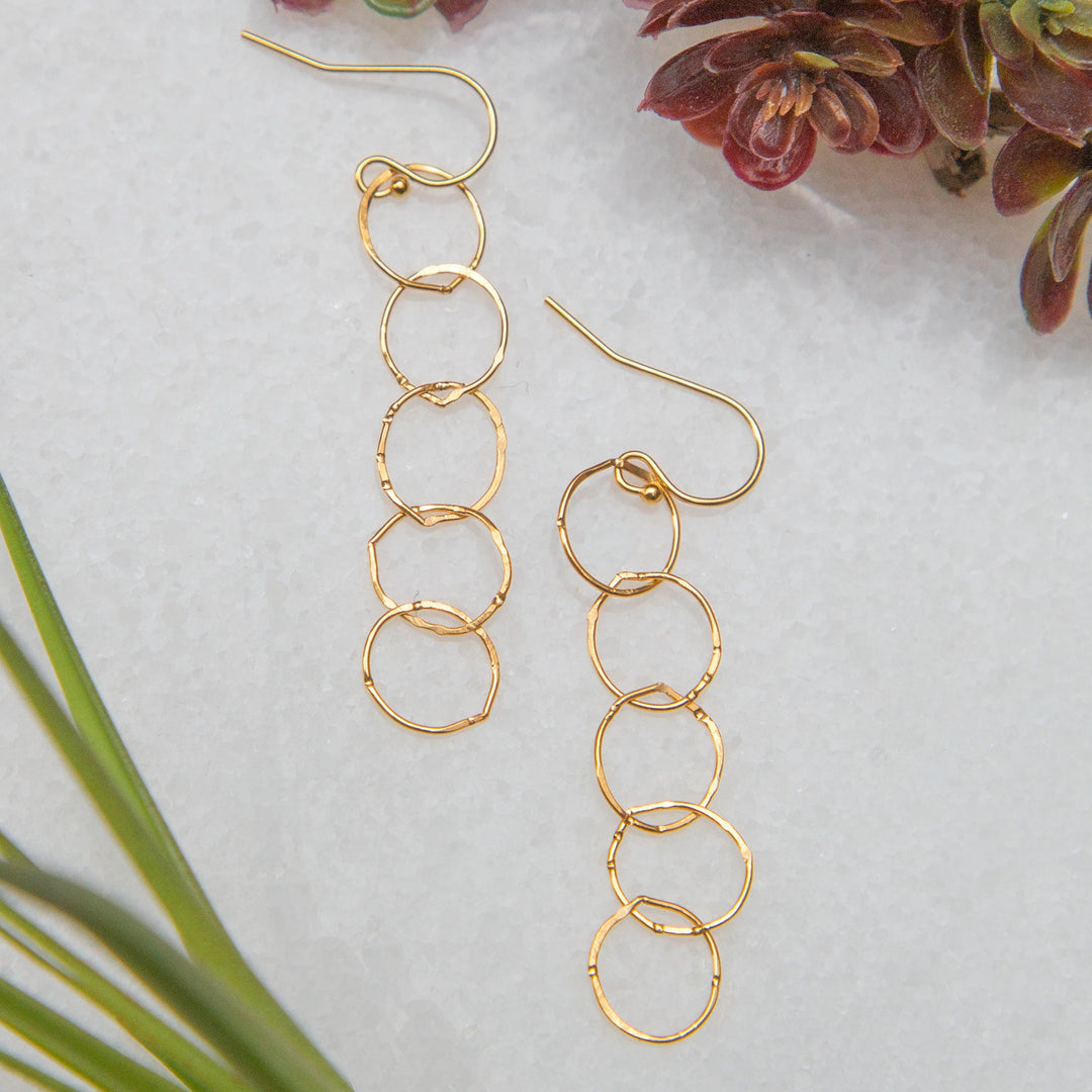 five-ring drop earrings - valentshop.com