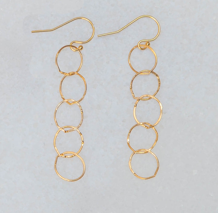 five-ring drop earrings - valentshop.com