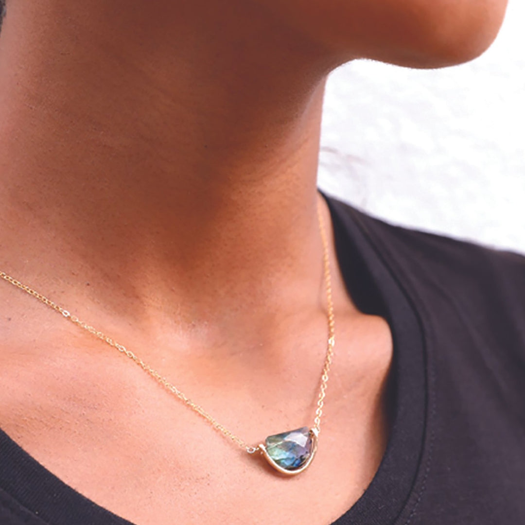 Northern Lights - Mezzaluna Necklace - valentshop.com