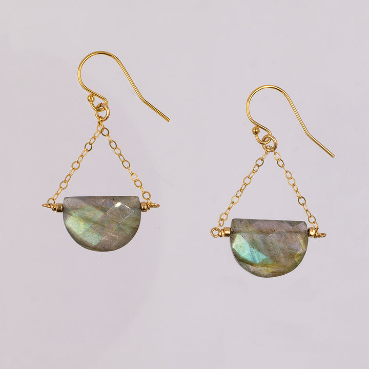 Northern Lights - Mezzaluna Trapeze Earrings - valentshop.com