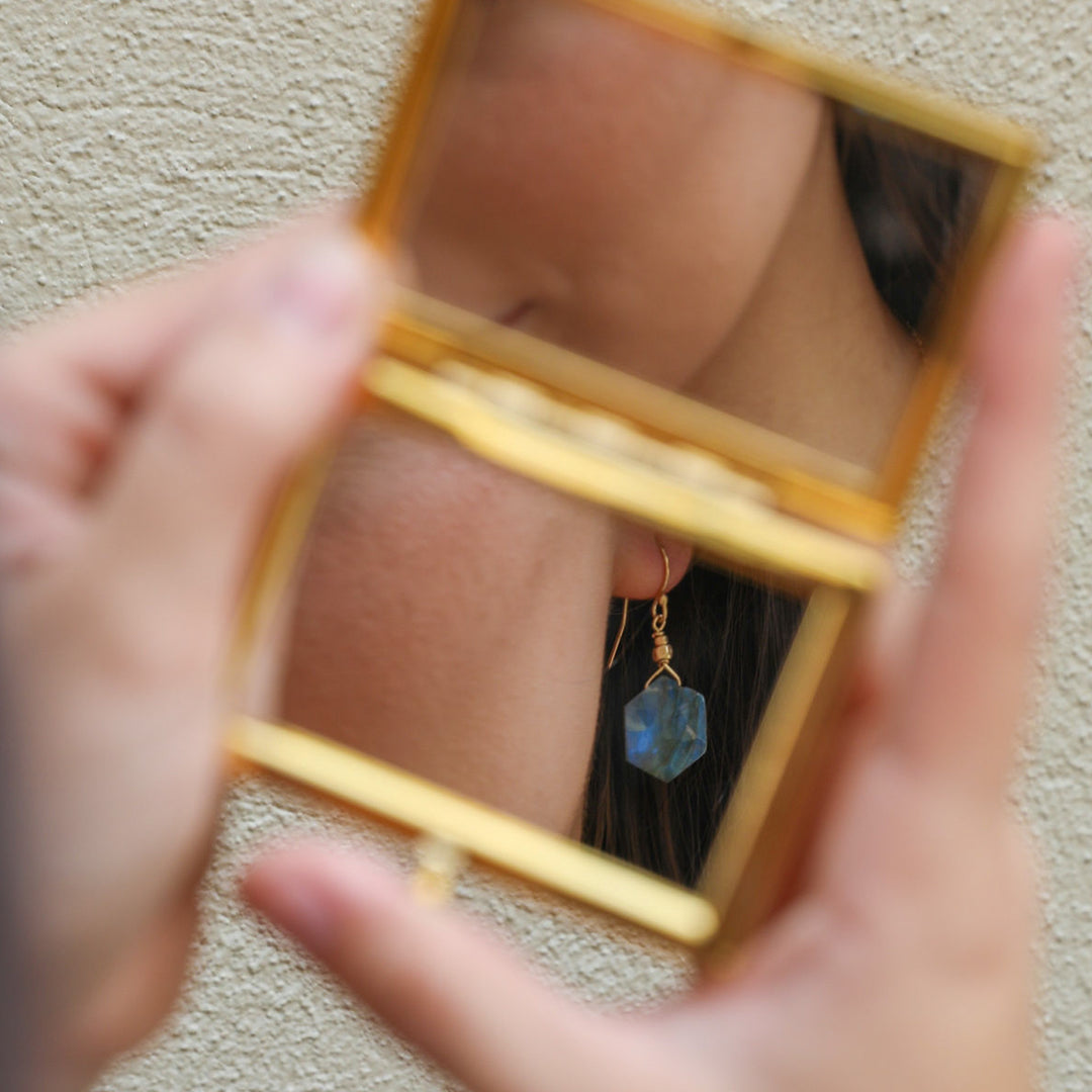 Northern Lights - Hexagon Drop Earrings - valentshop.com