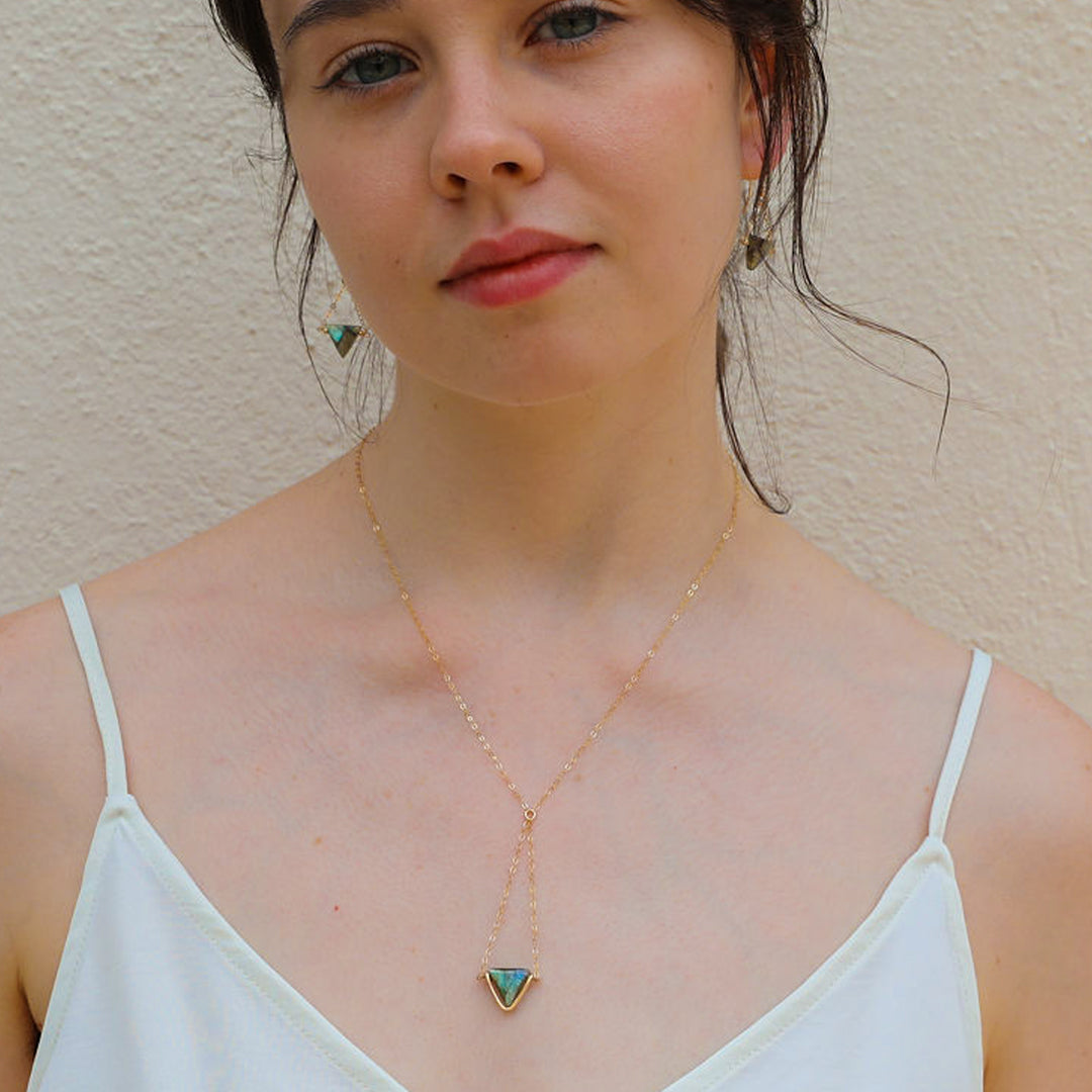 Northern Lights - Triangle Trapeze Necklace - valentshop.com