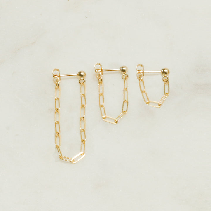 "front-to-back" chain earrings - modern anchor - valentshop.com