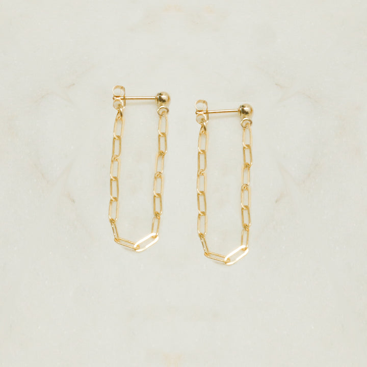 "front-to-back" chain earrings - modern anchor - valentshop.com