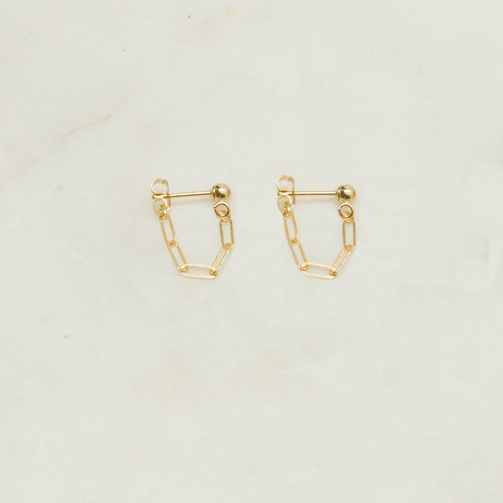 "front-to-back" chain earrings - modern anchor - valentshop.com