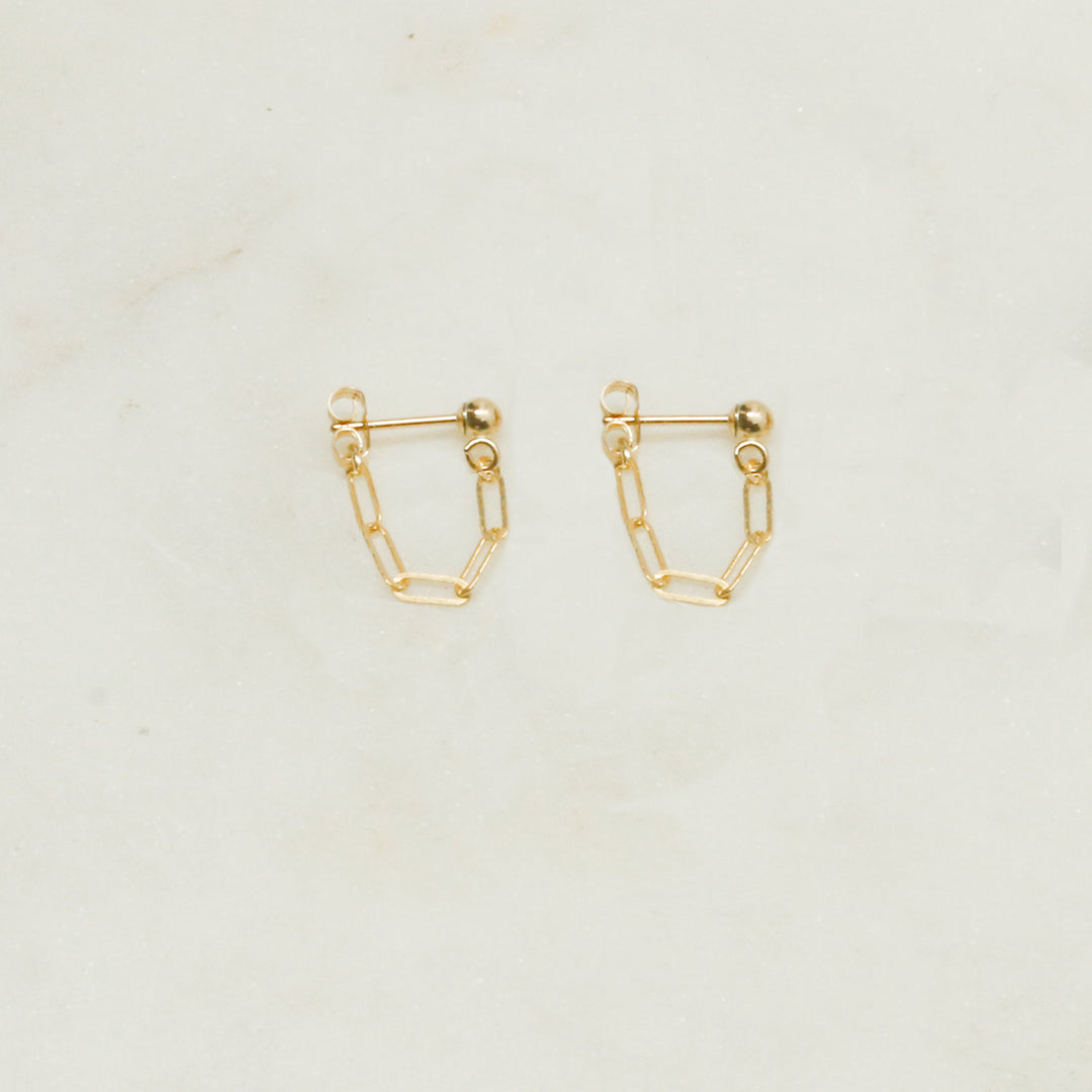 "front-to-back" chain earrings - modern anchor - valentshop.com