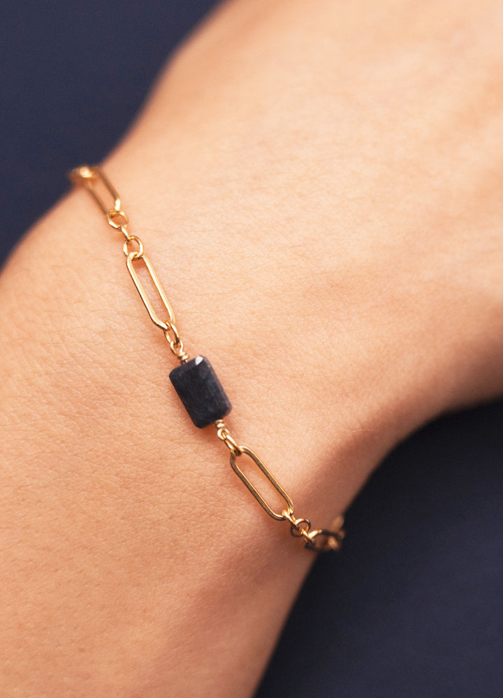 sapphire rounded link bracelet - Valentshop Jewelry