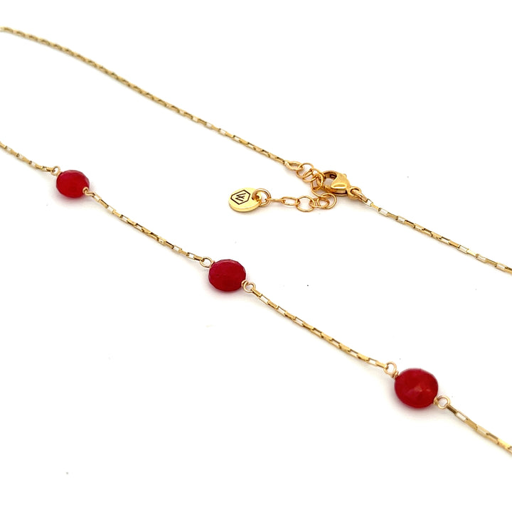 birthstone coin five-station necklace - valentshop.com