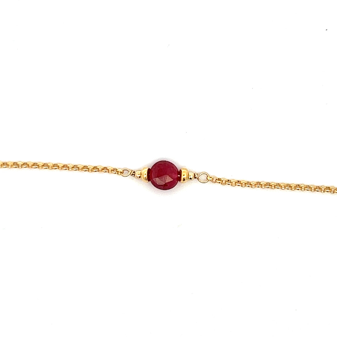 silk road - ruby faceted coin bracelet - valentshop.com