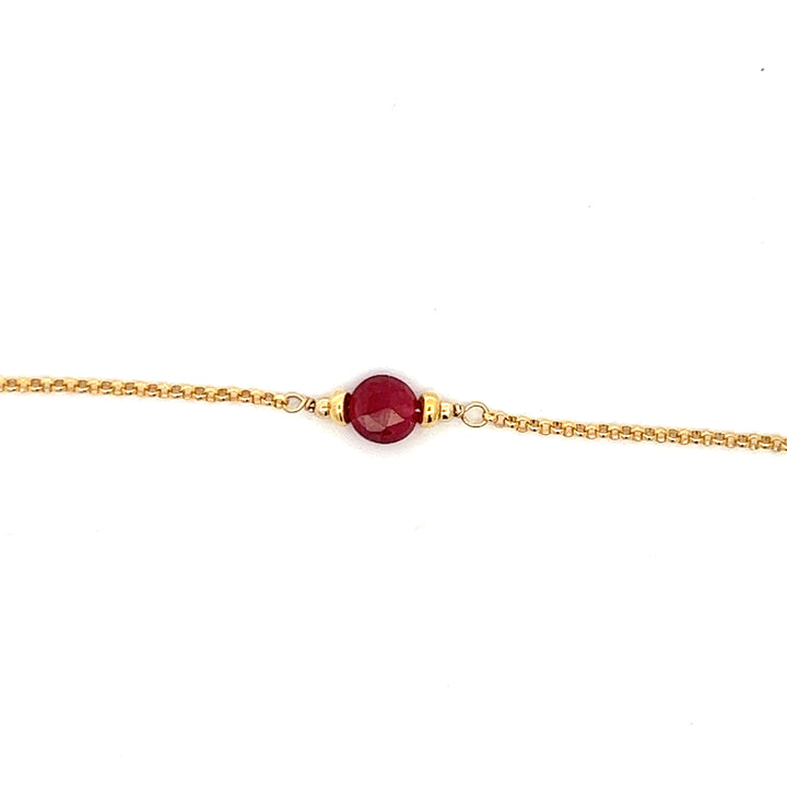 silk road - ruby faceted coin bracelet - valentshop.com