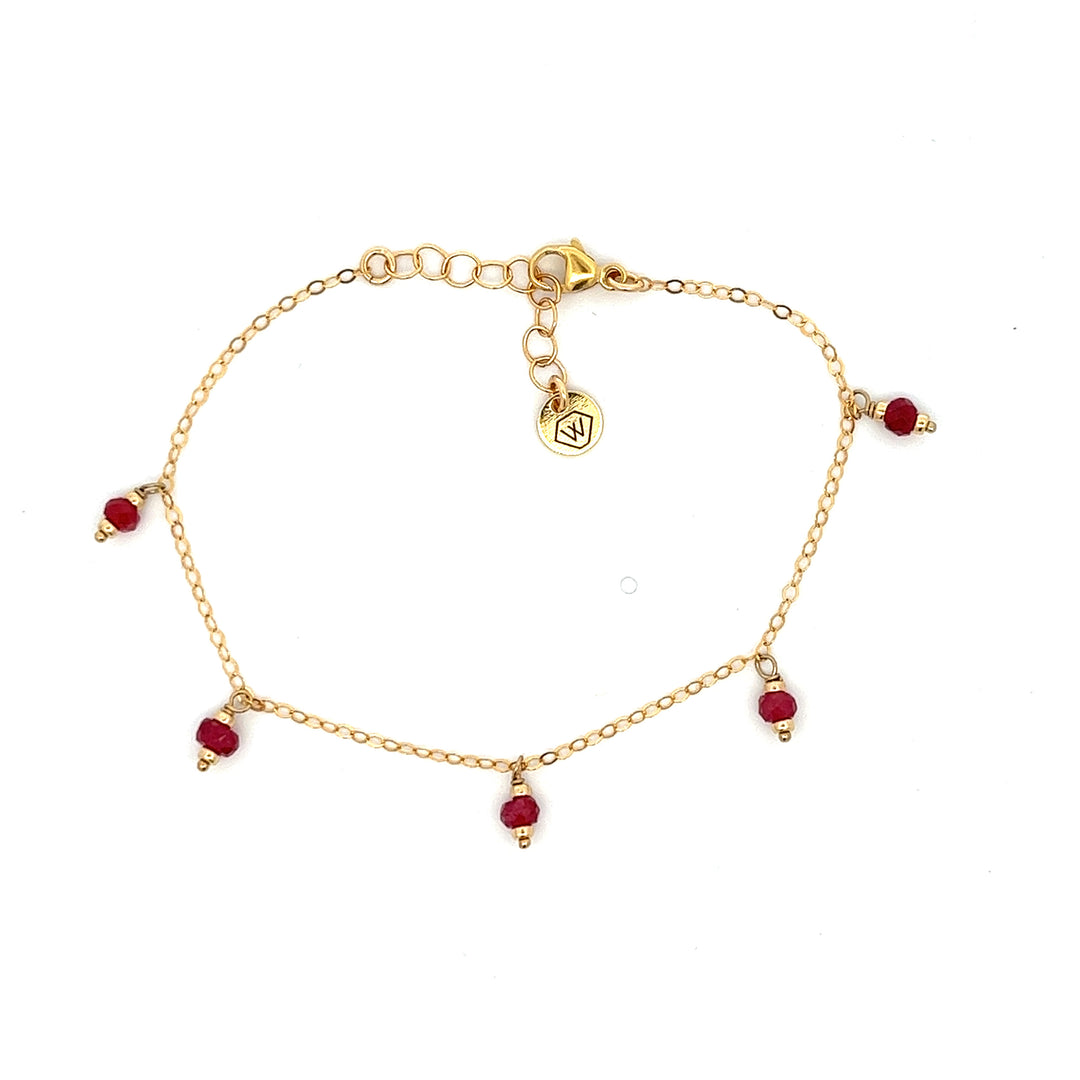 silk road - ruby dangle charm bracelet - valentshop.com