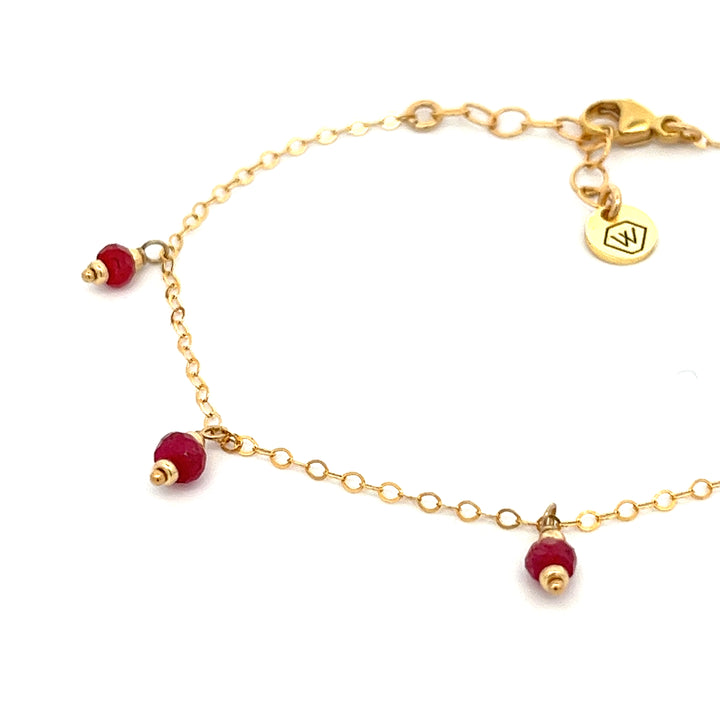 silk road - ruby dangle charm bracelet - valentshop.com