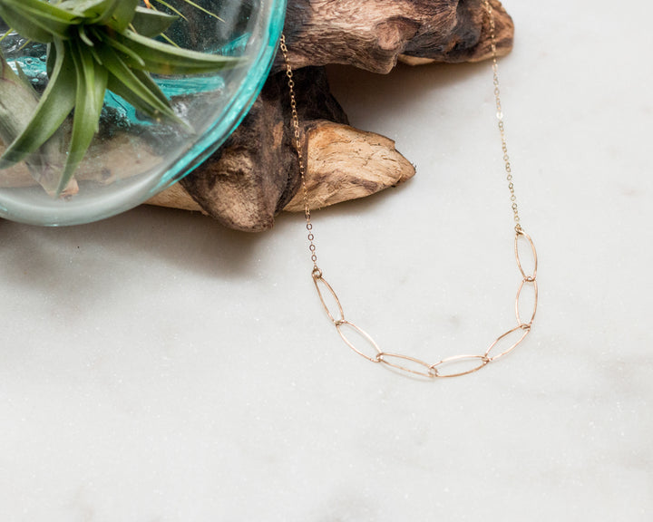 organic oval adjustable necklace - valentshop.com