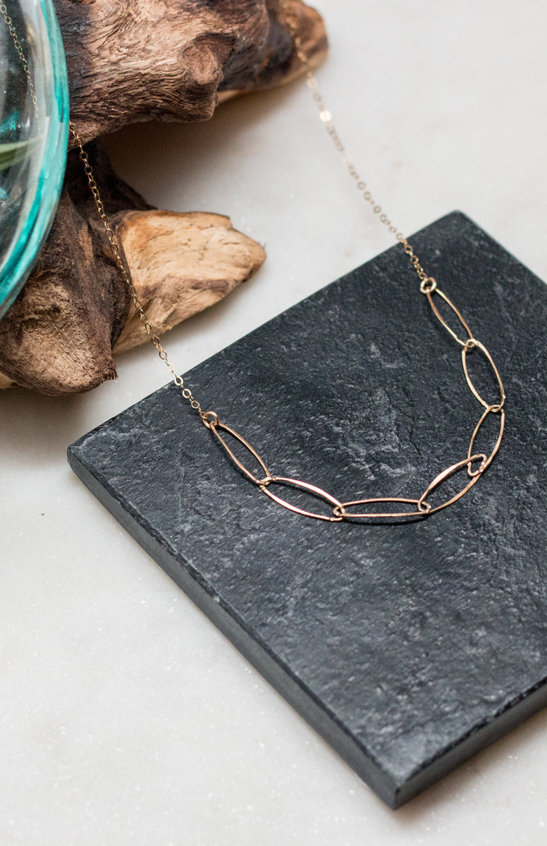 organic oval adjustable necklace - valentshop.com