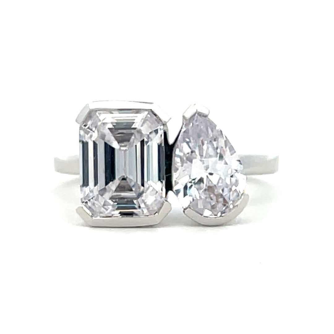 3.5 ctw moi et toi diamond engagement ring - Valentshop Jewelry