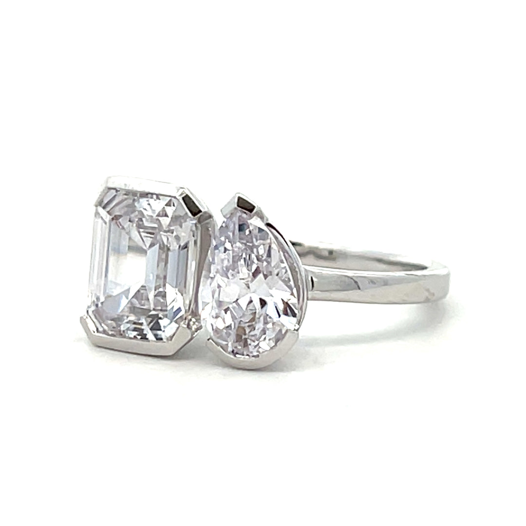 3.5 ctw moi et toi diamond engagement ring - Valentshop Jewelry