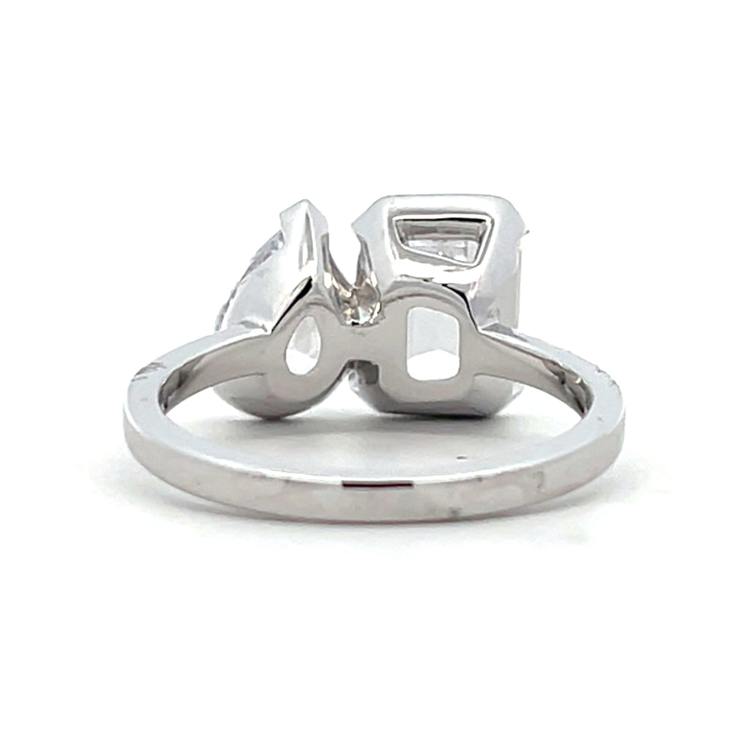 3.5 ctw moi et toi diamond engagement ring - Valentshop Jewelry