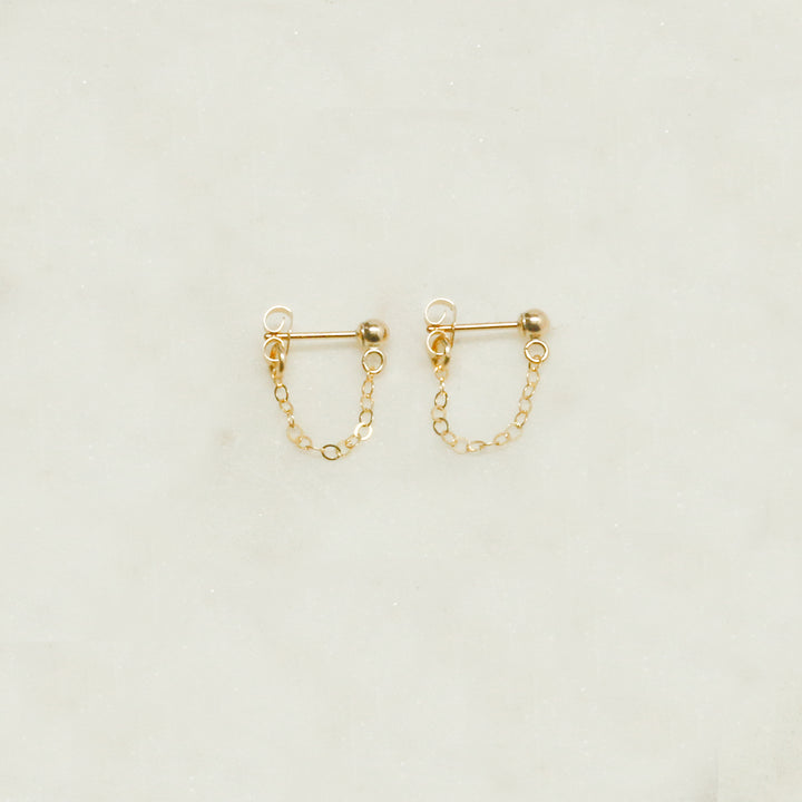 "front-to-back" chain earrings - classic cable - valentshop.com