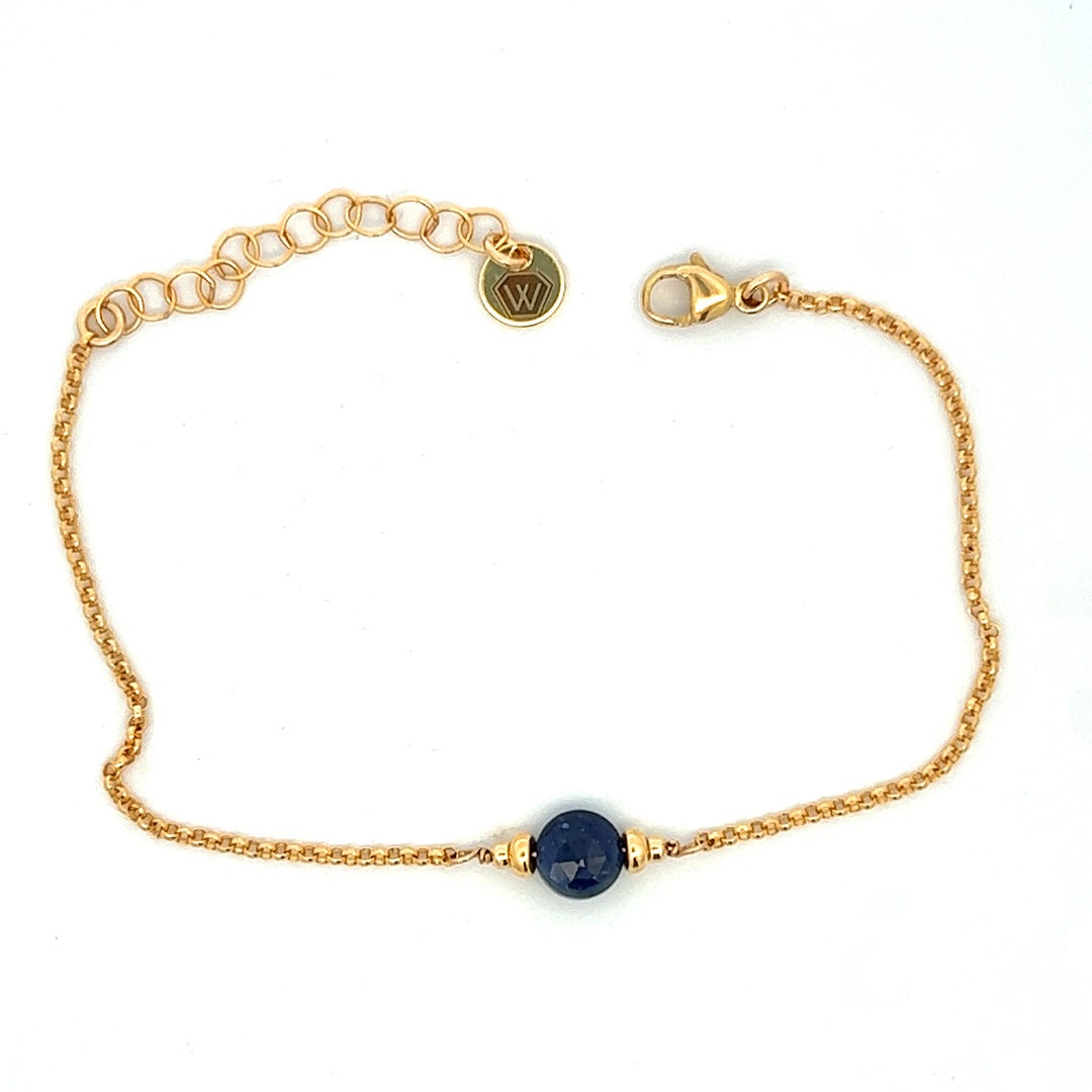 silk road - sapphire coin charm bracelet - valentshop.com