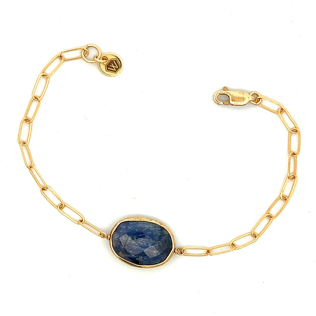silk road - sapphire bezel bracelet - valentshop.com
