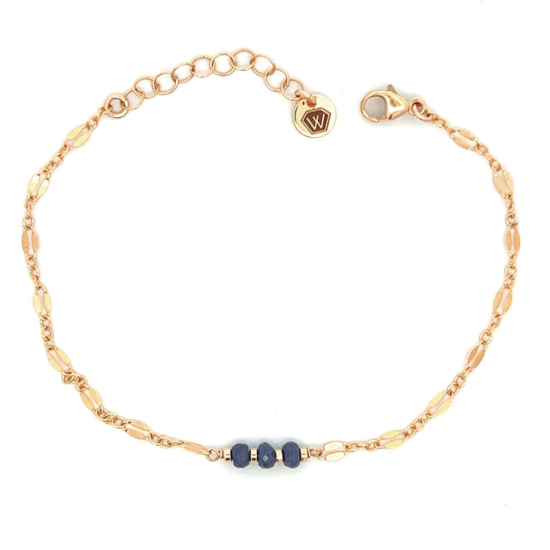 birthstone sequin chain bracelet - valentshop.com