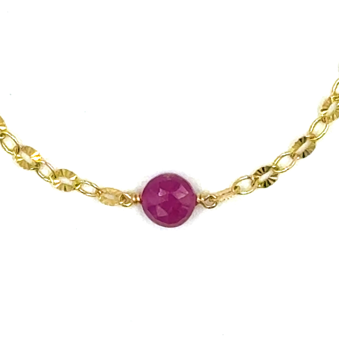 pink tourmaline starburst link bracelet - Valentshop Jewelry